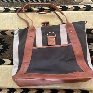 STS canvas and leather tote